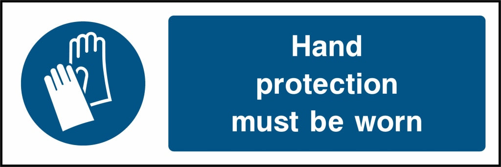 Hand protection must be worn - Safety Decals Ltd