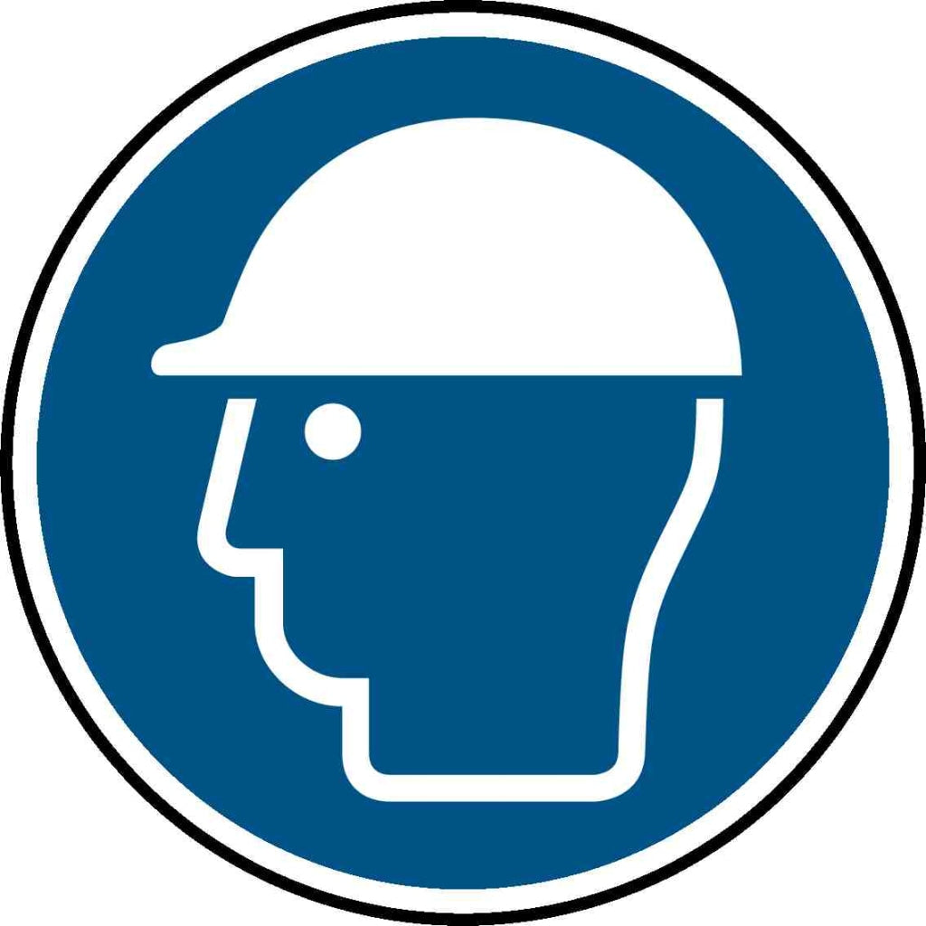 Hard hat must be worn - Safety Decals Ltd