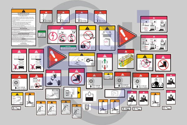 Haulotte Compact 12DX Safety Decal, Decal Kit - Safety Decals Ltd