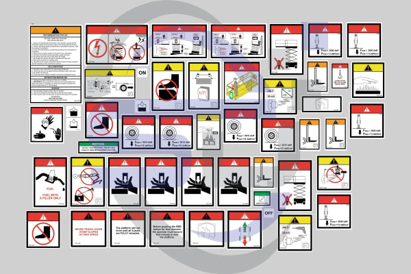 Haulotte H15SDX Safety Decal, Decal Kit - Safety Decals Ltd
