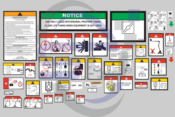 Haulotte HA18SPX Safety Decal, Decal Kit - Safety Decals Ltd