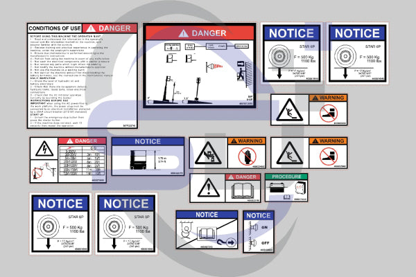 Haulotte Star 6 Safety Decal, Decal Kit, Spare Parts 2019 onwards - Safety Decals Ltd