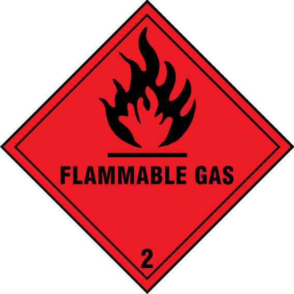 Hazardous substance diamond 2207- flammable gas class 2 - Safety Decals Ltd