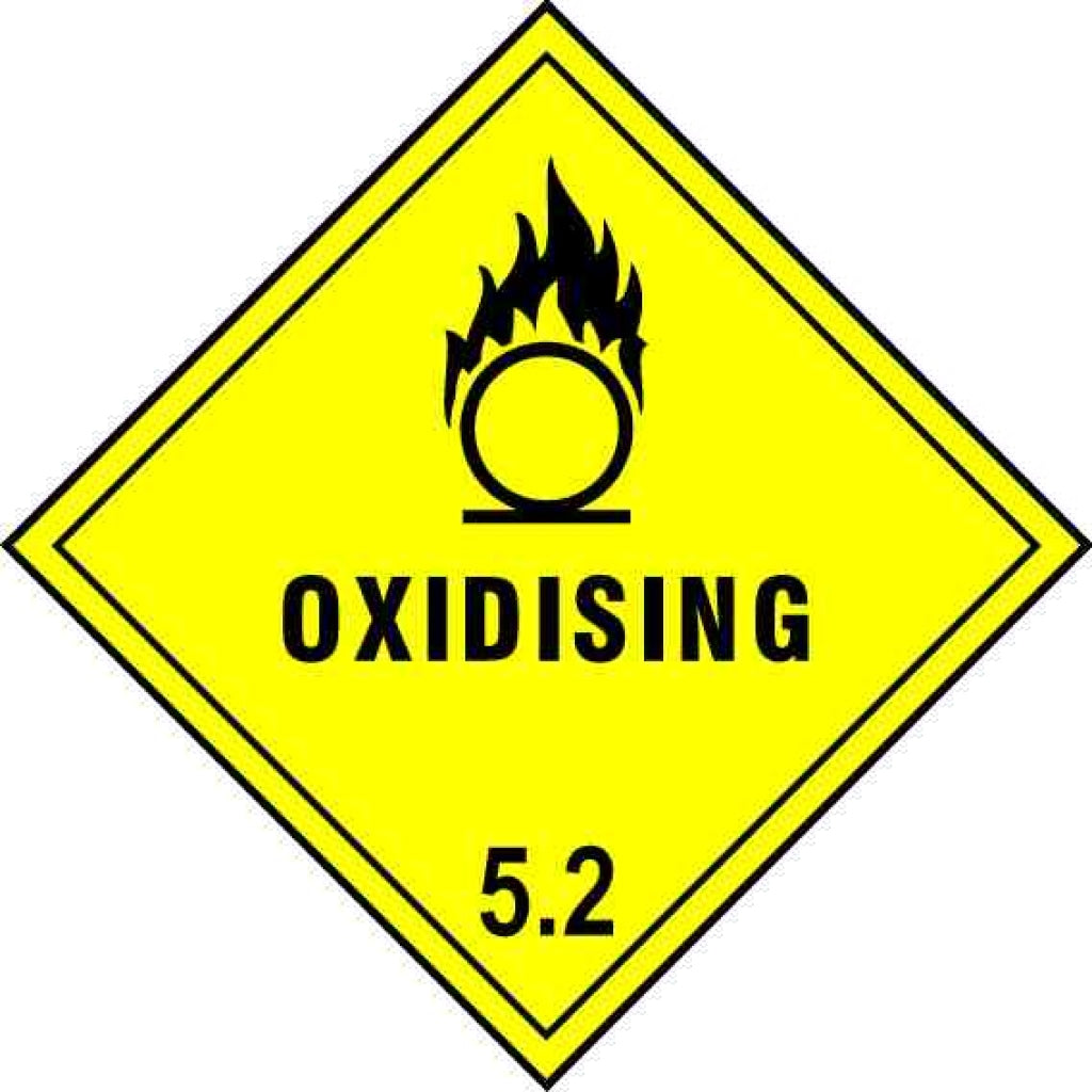Hazardous substance diamond 2213- Oxidising agent class 5.2 - Safety Decals Ltd