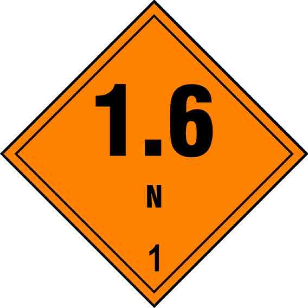Hazardous substance diamond 2252- N Class 1 1.6 - Safety Decals Ltd