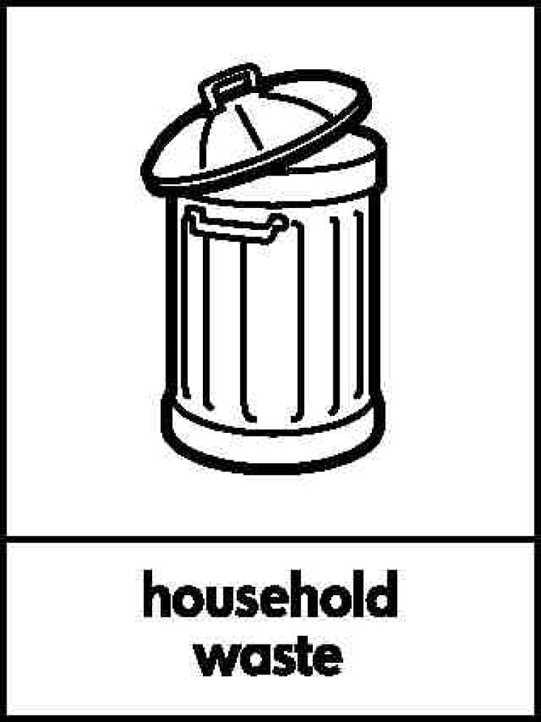 Household Waste - Safety Decals Ltd
