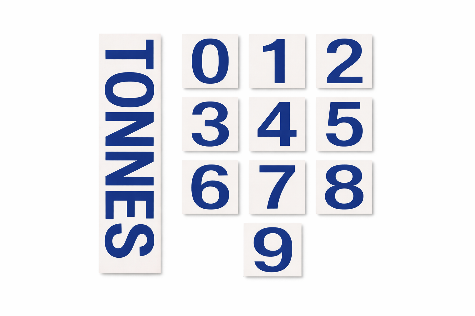 Weight Decal & pre spaced Numbers(25pk)