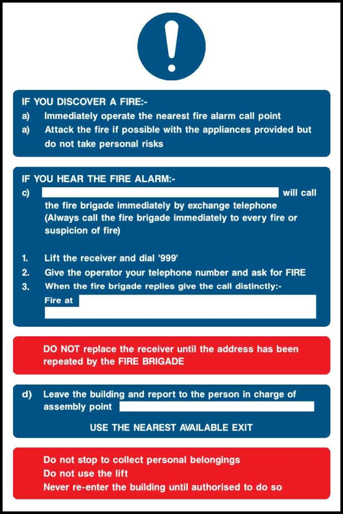 Fire Action - Safety Decals Ltd