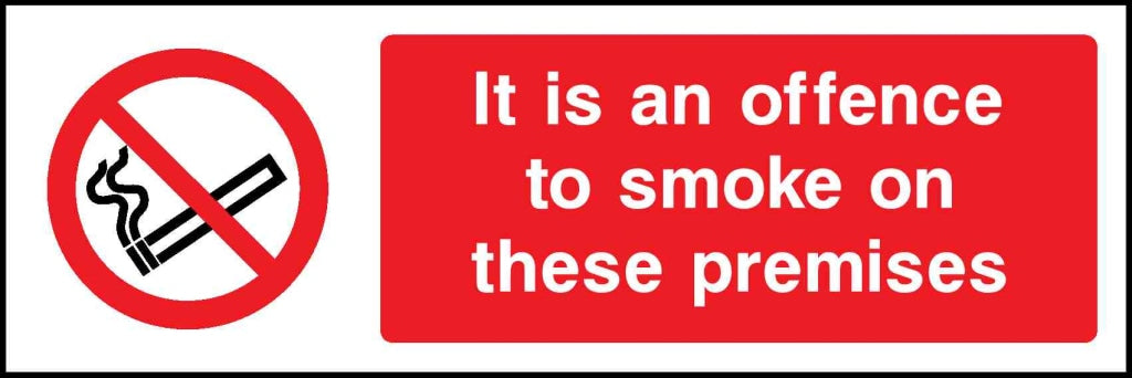 It is an offence to smoke on these premises - Safety Decals Ltd