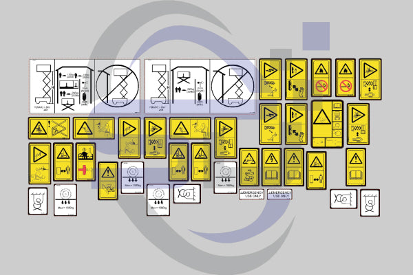 JCB S2632E Safety Decal, Decal Kit - Safety Decals Ltd