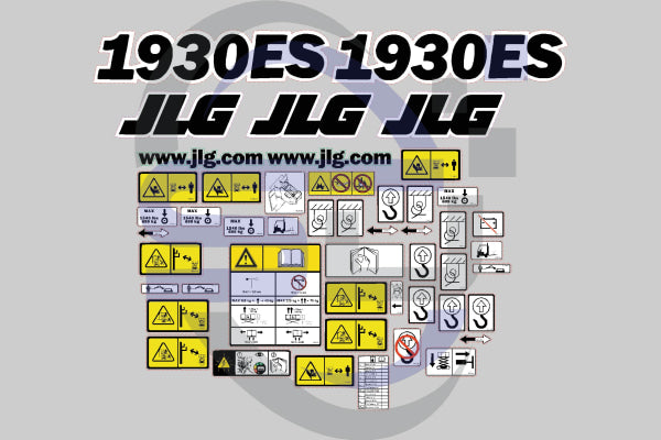 JLG 1930ES Safety Decal Kit, Sticker Kit - Safety Decals Ltd
