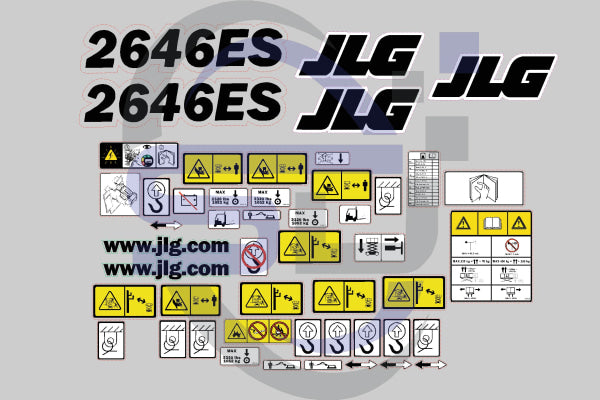 JLG 2646ES Safety Decal Kit, Sticker Kit - Safety Decals Ltd