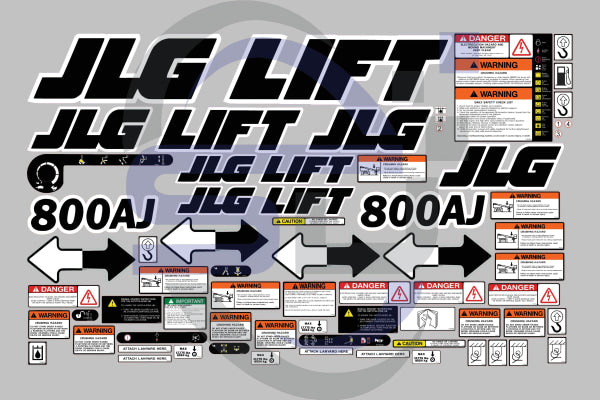 JLG 800AJ Safety Decal Kit - Safety Decals Ltd