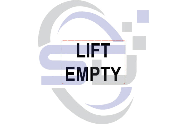 Lift empty Decal - Safety Decals Ltd