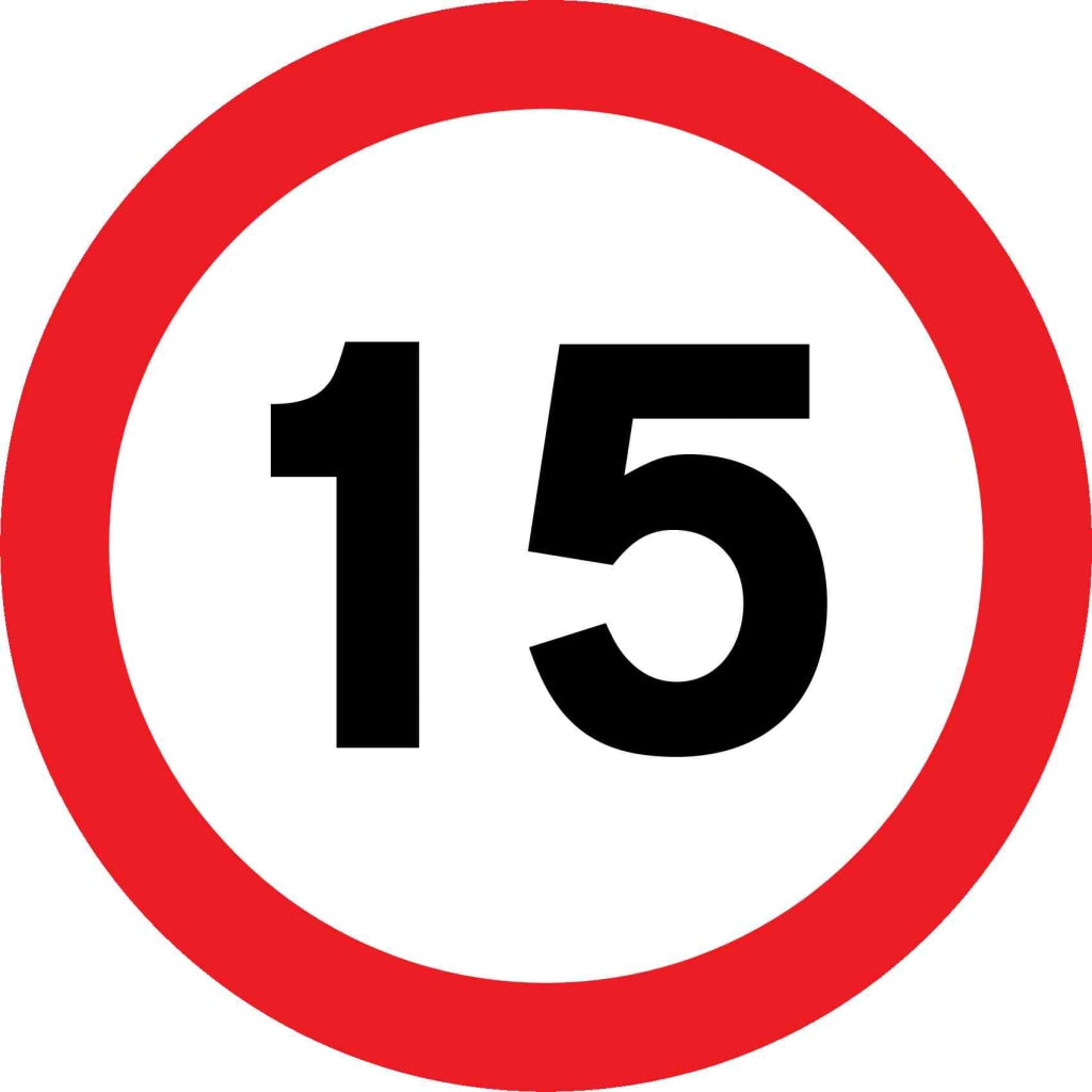 Maximum speed 15 mph - Safety Decals Ltd