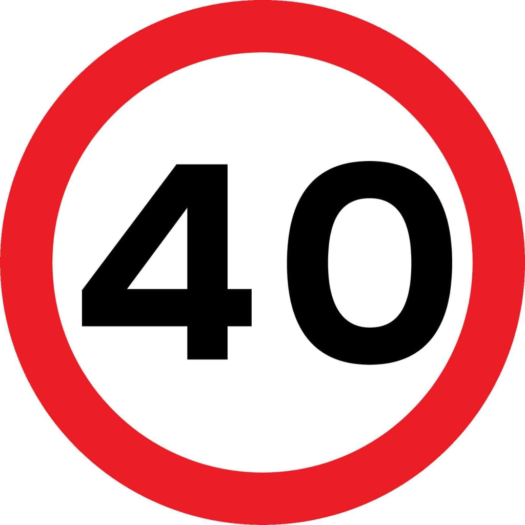 Maximum speed 40 mph - Safety Decals Ltd