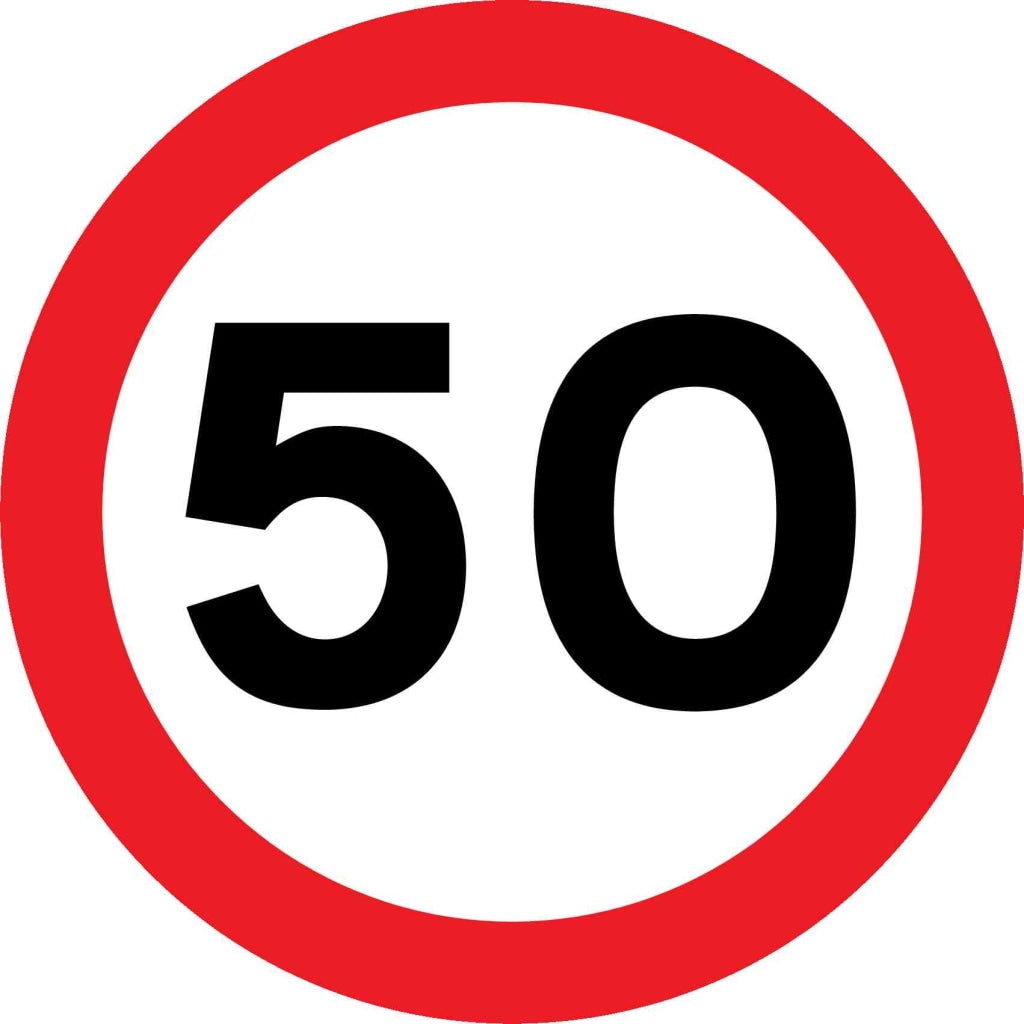 Maximum speed 50 mph - Safety Decals Ltd