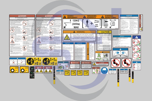 NiftyLift 90 Safety Decal,Decal Kit - Safety Decals Ltd