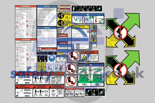 Niftylift HR12 NDE Safety Decal Kit - Safety Decals Ltd