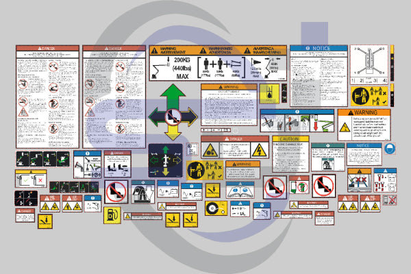 Niftylift SD120T Safety Decal Kit - Safety Decals Ltd