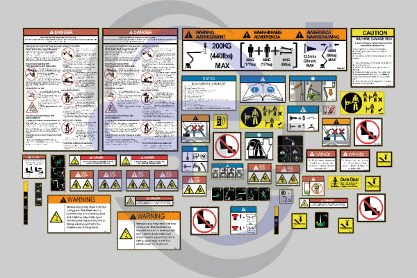 NiftyLift SD170 Safety Decal, Decal Kit - Safety Decals Ltd