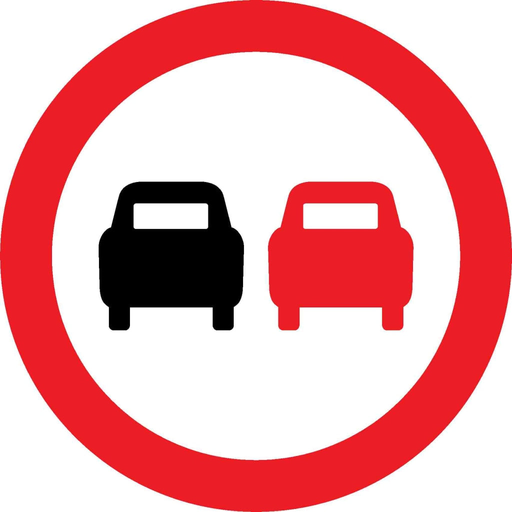 No overtaking - Safety Decals Ltd