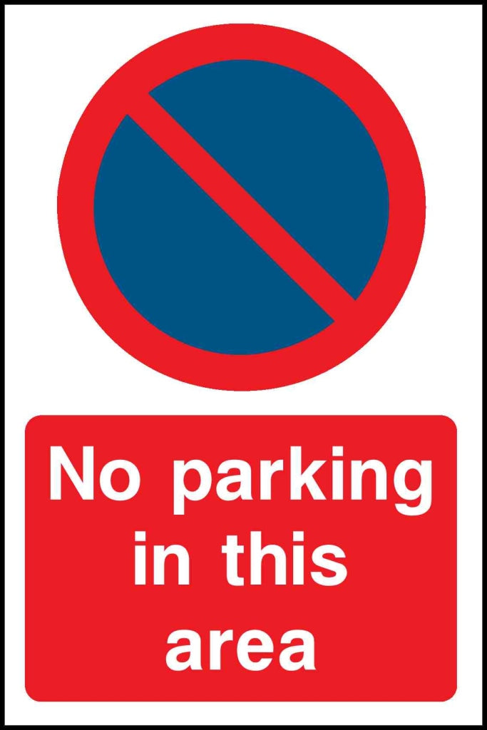 NO PARKING IN THIS AREA - Safety Decals Ltd