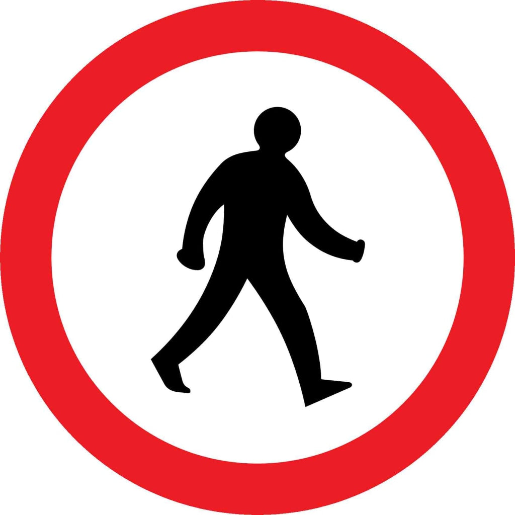 No pedestrians - Safety Decals Ltd