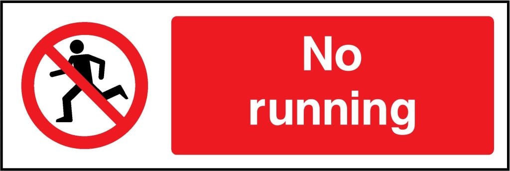 No running - Safety Decals Ltd