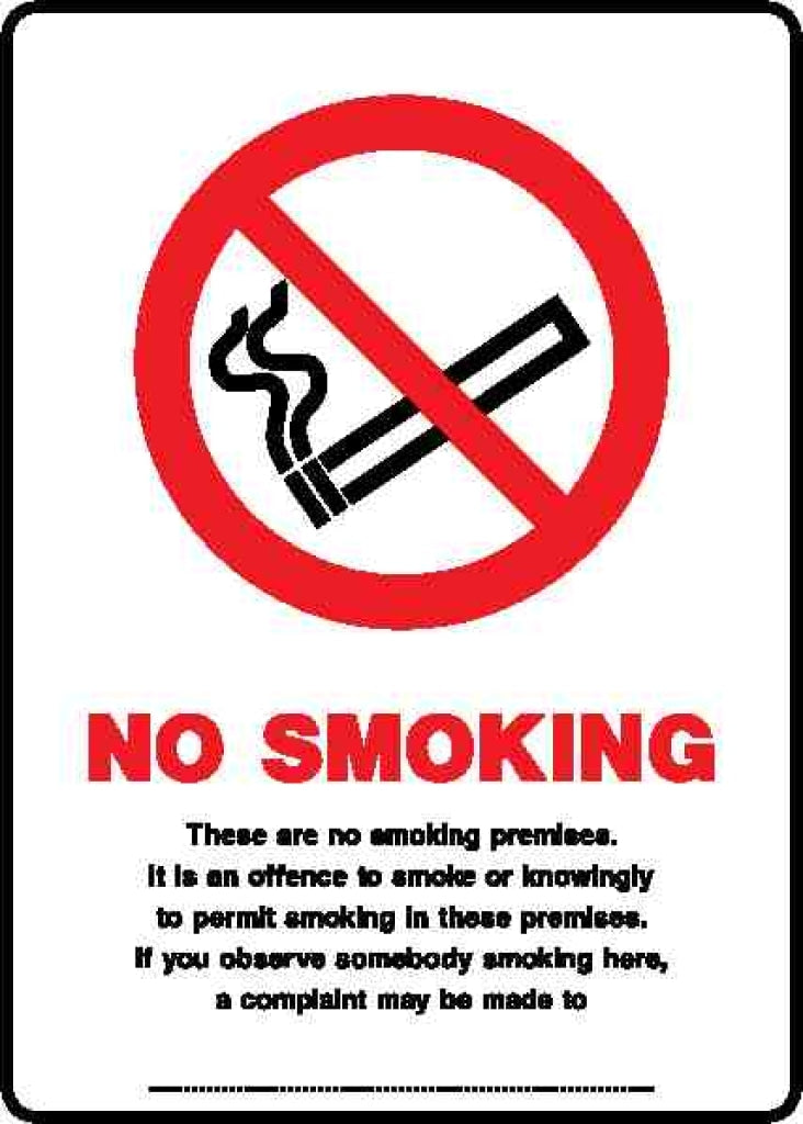 No smoking - Safety Decals Ltd