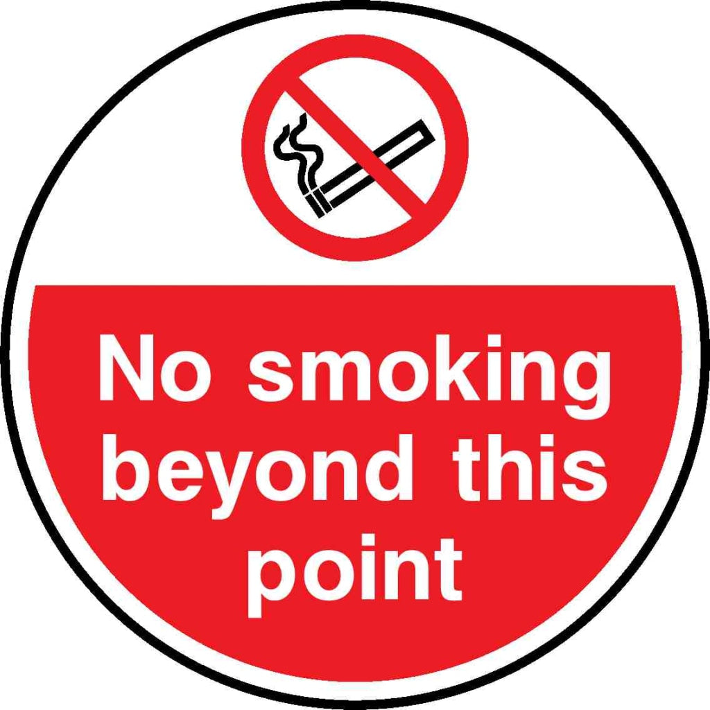 No smoking beyond this point - Safety Decals Ltd