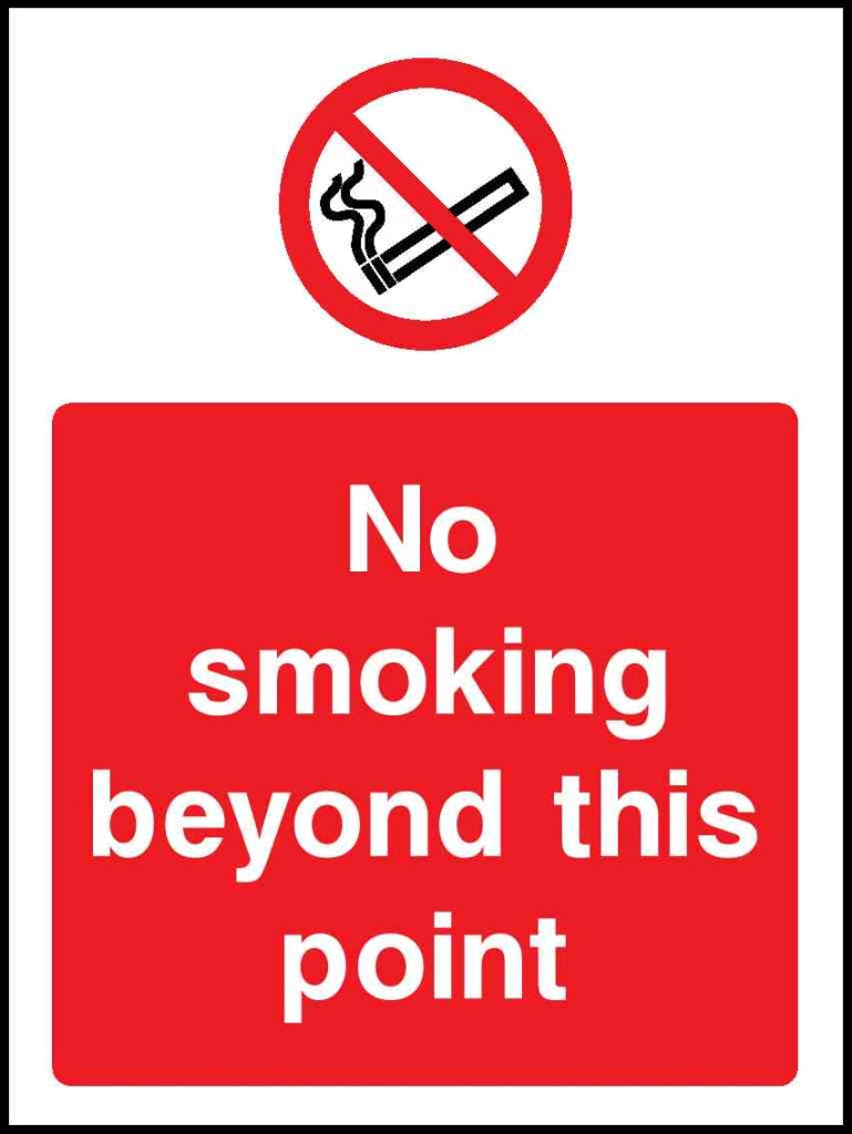 No smoking beyond this point - Safety Decals Ltd