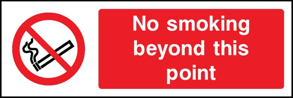 No smoking beyond this point - Safety Decals Ltd