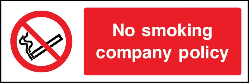 No smoking company policy - Safety Decals Ltd