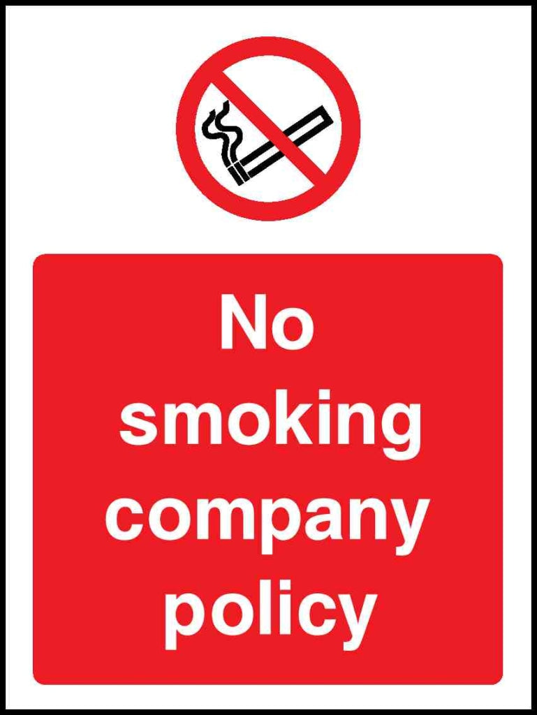 No smoking company policy - Safety Decals Ltd