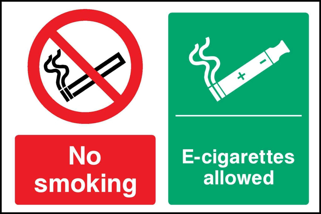 No smoking E-cigarettes allowed - Safety Decals Ltd