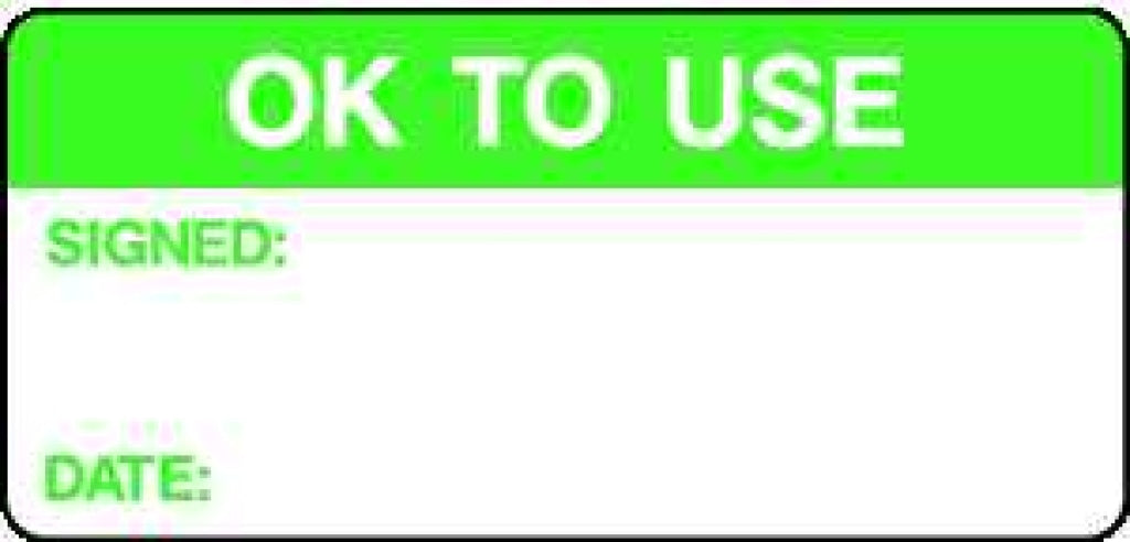OK TO USE SIGNED: DATE: - Safety Decals Ltd