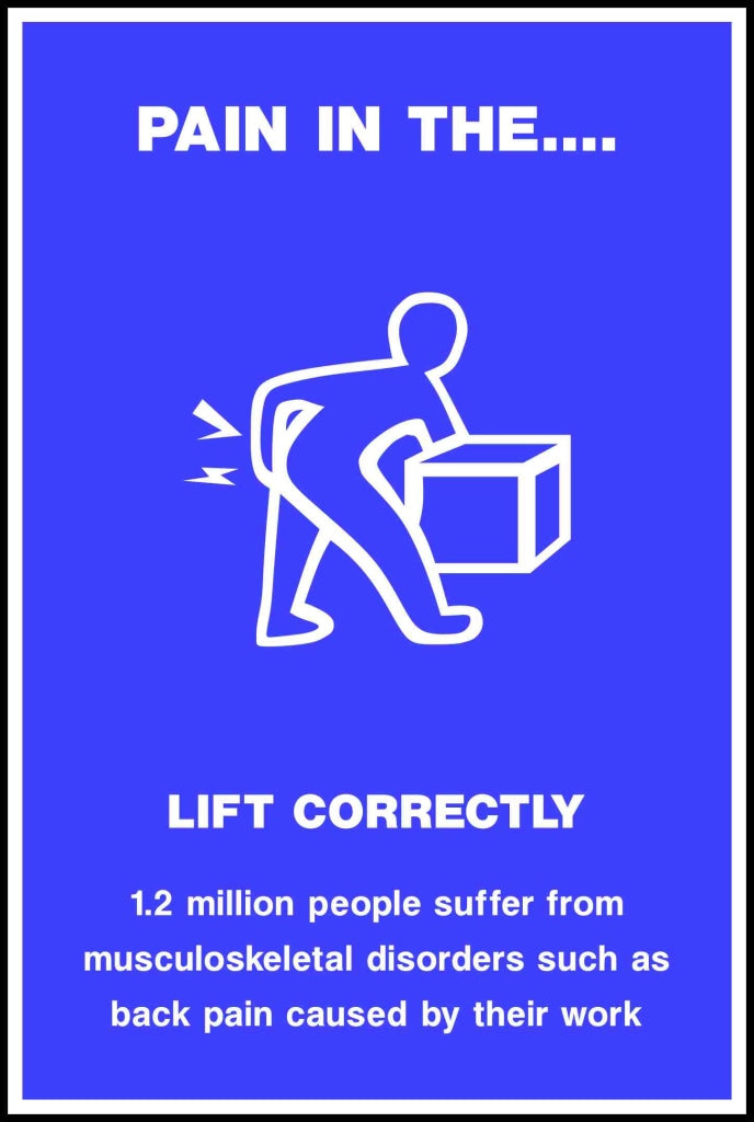 PAIN IN THE LIFT CORRECTLY - Safety Decals Ltd