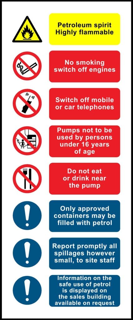 Petroleum spirit Highly flammable - Safety Decals Ltd