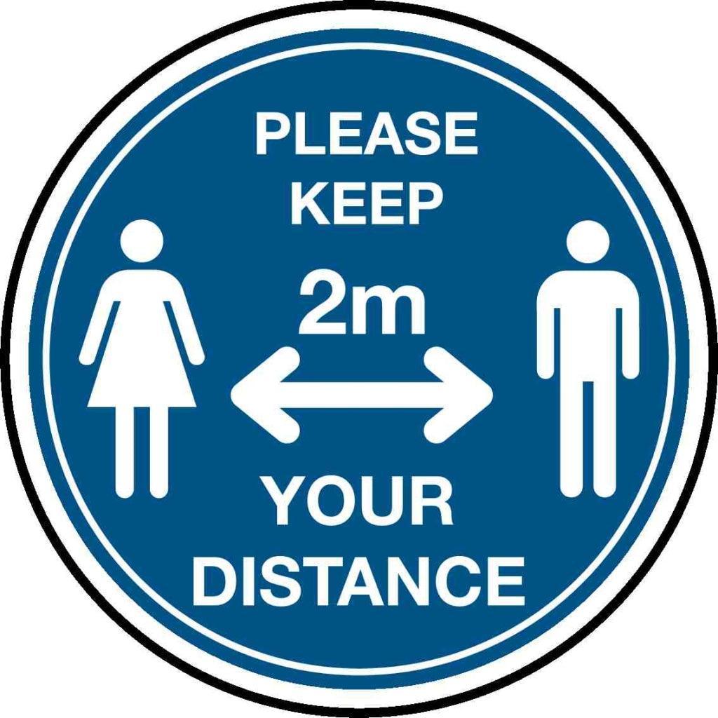 PLEASE KEEP 2 metres YOUR DISTANCE - Safety Decals Ltd