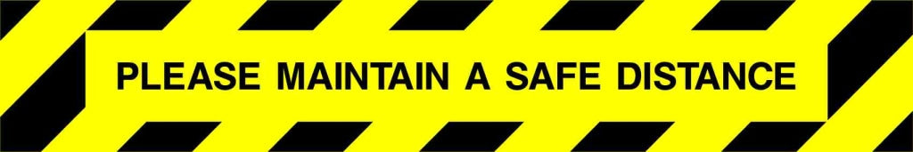 please maintain a safe distance - Safety Decals Ltd