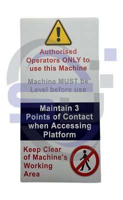 Power Tower, Authorised operators only Single Decal, SAF1017 - Safety Decals Ltd