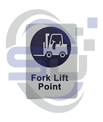 Power Tower, Fork lift point Single Decal, SAF1040 - Safety Decals Ltd