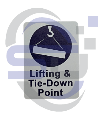 Power Tower, Lifting and tie down point Single Decal, SAF1011 - Safety Decals Ltd