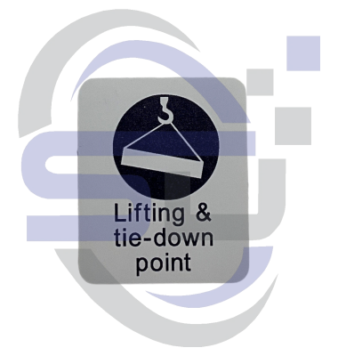 Power Tower, Lifting and tie down point Single Decal, SAF1024 - Safety Decals Ltd