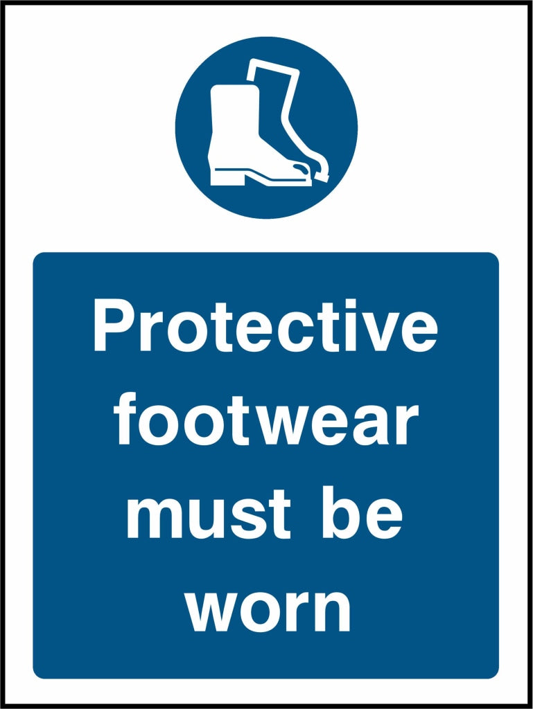 Protective footwear must be worn - Safety Decals Ltd