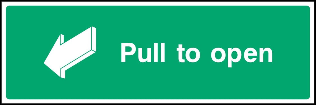 Pull to open - Safety Decals Ltd