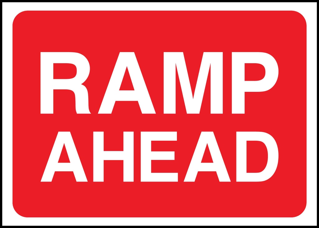 RAMP AHEAD - Safety Decals Ltd