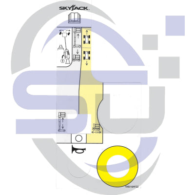 Skyjack Control Panel Single Decal 156318AFZZ, SJ12,SJ16 - Safety Decals Ltd