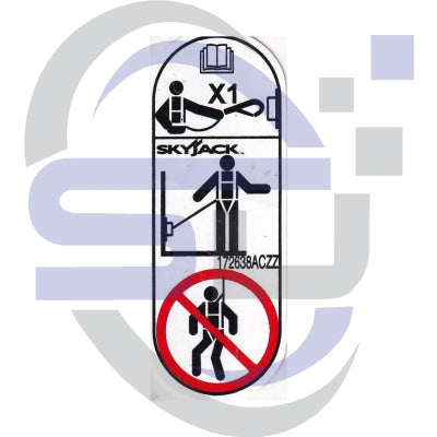 Skyjack Single Decal 172638_ACZZ - Safety Decals Ltd